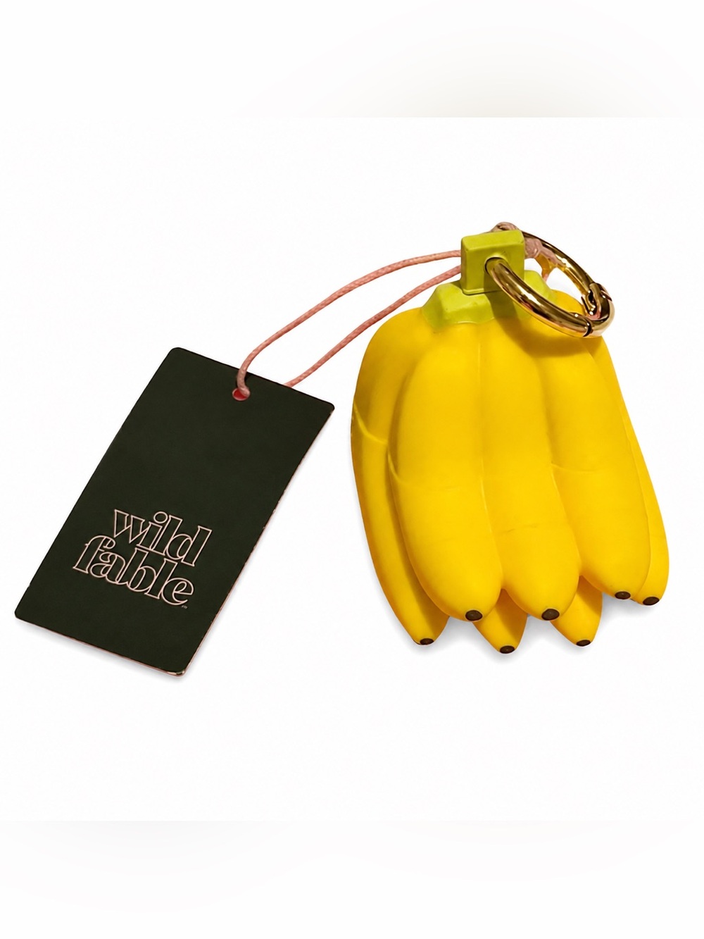 wild fable Yellow Banana Cluster Keychain with Silver-Tone Ring